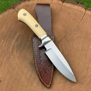 Couteau à lame fixe en acier inoxydable fait main avec manche en bois et étui en cuir ODM pour le camping et les activités de plein air - Product Image 4