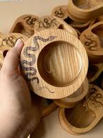 Klassischer Holzsockel Handgefertigter Herzförmiger Kerzenhalter für Weihnachten, Hochzeit, Festliche Anlässe und Religiöse Aktivitäten, Dekorative Neue Kerze