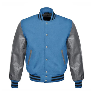 High Quality Men's Varsity <b>Jacket</b> for College Students and Sports Use Eco-Friendly Canvas Fabric Front Logo Waterproof - Product Image 1