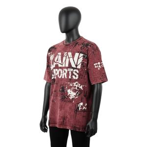 เสื้อยืดผู้ชายทรงหลวม พิมพ์ลายแบบวินเทจ ผ้าคอตตอนเจอร์ซีย์เนื้อหนัก ซักย้อมแบบแอซิดวอช 100% คอตตอน - Product Image 3