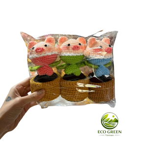 Handmade Crochet Cute Animal <b>Plant</b> <b>Plush</b> Pot Decorative Yarn Doll Emotional Support Birthday Gift Idea - Product Image 6