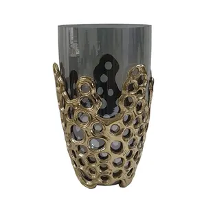 Vase floral moderne de haute qualité, centre de table décoratif de luxe, accent floral d'intérieur haut de gamme, vase à fleurs Zahid Exports - Product Image 1