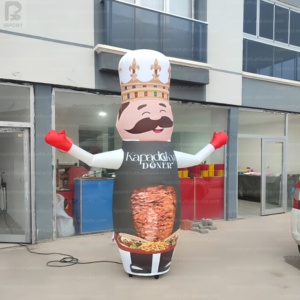 Muñeco inflable gigante <span class=keywords><strong>de</strong></span> 3m con logo personalizado, bailarín <span class=keywords><strong>de</strong></span> aire con forma <span class=keywords><strong>de</strong></span> chef <span class=keywords><strong>de</strong></span> kebab, con luces LED, para publicidad <span class=keywords><strong>de</strong></span> restaurantes. - Product Image 4