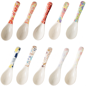 Louche en porcelaine Mino Ware, design traditionnel, compatible micro-ondes et lave-vaisselle, lot de 5, fabriqué au Japon - Product Image 3