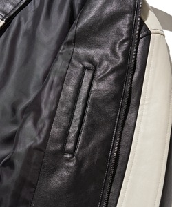 Blouson moto en cuir PU noir pour homme, col montant, fermeture éclair, coupe classique, idéal pour l'automne - Product Image 4