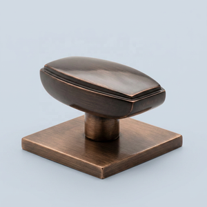 Fancy Brushed Brass Cabinet Knob with Square Backplate Gold Finished Minimalist Design Furniture Handle Bathroom Fitcken Pulls - Product Image 5