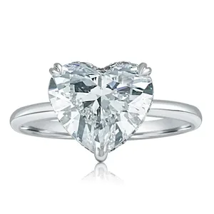 Anillo de Compromiso Vintage con Diamante Cultivado en Laboratorio Tishya de 3.10 Ct, Corte Radiante, G/VS1, Oro Blanco de 14K - Product Image 3