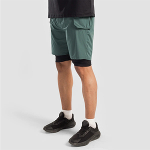New Arrival Wholesale OEM Good Quality Men's Activewear Sports Regular Fit Shorts Quick Dry Comfortable Low Price Double <b>Layer</b> - Product Image 1