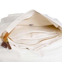 Sac à dos personnalisé de haute qualité en toile de coton biologique recyclable avec rabat pour ordinateur portable