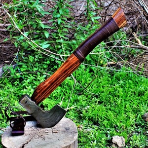 Handcrafted Damascus Steel Hatchet With <b>Wood</b> Handle For Survival Use Woodsman Outdoor Camping Hatchet <b>Axe</b> Damascus Steel - Product Image 5