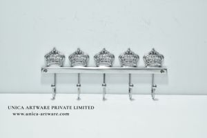 Royal Crown Design Metal <b>Wall</b> <b>Hook</b> Rack with 5 <b>Hooks</b> for Home Decor <b>Key</b> Holder Coat & Towel Hanger Available at Affordable Price - Product Image 2