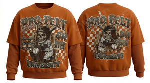 Sweat-shirt pour homme en coton 100% respirant, à col rond, à manches régulières, à imprimé numérique, côtelé, taille plus, personnalisé, style hip-hop - Product Image 4