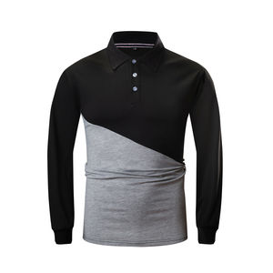 Chemise boutonnée décontractée pour homme, noire, à manches courtes, respirante, 100 % polyester tricoté, coupe classique, couleur unie, logo frontal, teinte unie - Product Image 1