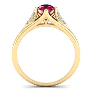 Bagues REYES en moissanite et rubis rouges de qualité supérieure en argent sterling 925 pour femmes, bijoux personnalisables pour fiançailles et mariage - Product Image 4