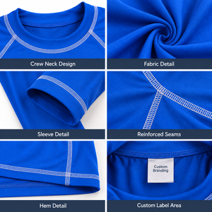 Rashguard de BJJ MMA para Niños, Manga Larga, Compresión, Secado Rápido, UPF50+, Impermeable, Spandex Antidesgarro para Grappling y Sparring sin Gi - Product Image 5