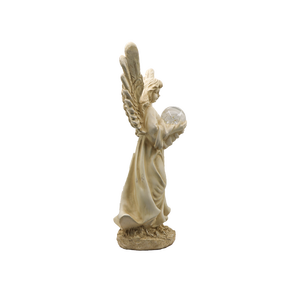 Statua da Giardino Angelo in Resina Fatta a Mano con Ali Illuminate ad Energia Solare - Decorazione per Sentieri e Ingressi - Product Image 6