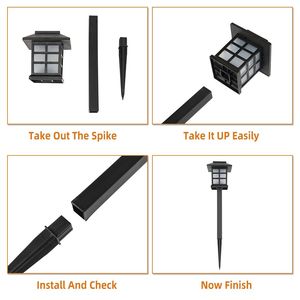 Spedizione Gratuita 6 Lanterne Solari a LED Bianche per Cortile e Giardino Esterno Alimentate a Batteria DC YJ - Product Image 2