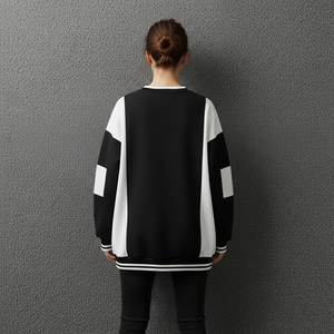 Nuevo Diseño Otoño Invierno Sudaderas Lisas para Mujer, Sudadera Holgada con Cuello Redondo, Sudadera Extra Grande para Mujer, Cómoda y Personalizable - Product Image 3