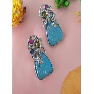 Magníficos Pendientes de Gota de Moissanita Fina de Primera Calidad, Chapados en Plata sobre Latón, para Mujeres y Niñas, para Usar en Fiestas Nocturnas, a la Moda - Product Image 1