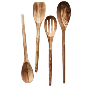 Elegante Juego de Cubiertos con Mango de Madera Trenzada, Vajilla Duradera, Perfecta para la Cocina, la Mesa del Comedor y para Recepciones, de la India - Product Image 3