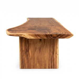 Table à manger en bois de Suar à bord naturel, fabricant indonésien, OEM ODM, meubles en bois massif sur mesure, exportateur, fournisseur direct d'usine - Product Image 2
