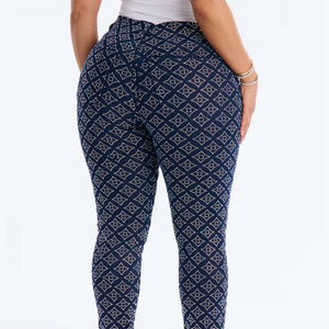 Jean en denim taille haute moulant extensible 3D respirant pour femme - Mode décontractée urbaine - Product Image 4