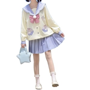 Uniforme escolar japonés, suéter de seda y algodón para primavera y otoño, estilo universitario tejido, uniforme JK, cárdigan para estudiantes y niñas, Cosplay alto - Product Image 6