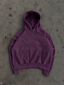 Sweat à capuche polaire coupe classique, bord brut texturé, patch lettré, poche kangourou, marque privée, hiver, écologique, vente en gros - Product Image 3