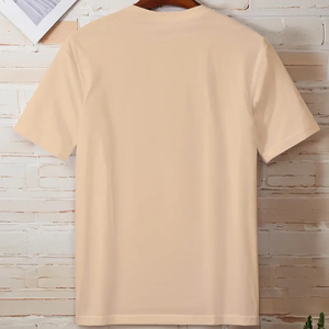 T-shirts tissés pour hommes coupe classique personnalisés 100 % coton écologique à manches courtes col ras du cou streetwear imprimé DTG vente en gros - Product Image 4