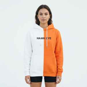 <b>Women's</b> <b>Orange</b> <b>Hoodie</b> 100% Cotton Fleece Casual Pullover Solid Color Front Logo Print Autumn Wear - Product Image 3