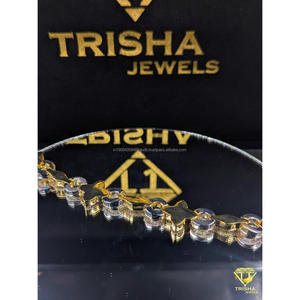 Bracelet élégant en argent sterling 925 serti de diamants Moissanite VVS, bijoux de luxe haute brillance style hip-hop pour hommes par Trisha Jewels - Product Image 1