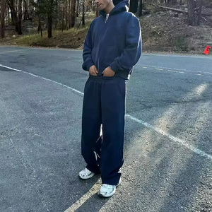 High Quality Y2K Stacked Pants Men Flared Sweatpants Custom Logo Puff Print Wide Leg Joggers - Product Image 5