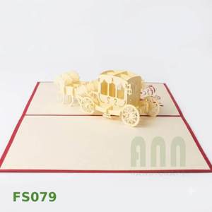 ANN HANDICRAFT Handmade Custom 3D Pop Wedding Valentine's Day Friendship Thank You Greeting Cards Die Cutting Printing Carriage - Product Image 3