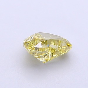 Diamant de laboratoire cultivé en laboratoire, 1,01 carat, jaune intense fantaisie, clarté VS1, taille brillant modifiée, finition EX, diamant jaune CVD synthétique - Product Image 2