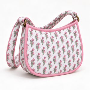 Bolso de Hombro Tipo Cubo Acolchado de Algodón con Estampado Floral para Mujer, con Cierre de Cremallera, Bonito, Resistente y Plegable, Capacidad de 2-2.9L - Product Image 5
