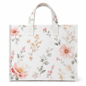 Custom Printed Logo Polyester Nonwoven Felt Tote <b>Bag</b> Open Top Hand Length Handle Solid Color Medium Size Daily <b>Gift</b> Promotional - Product Image 4