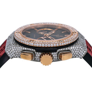 Montre à quartz en acier inoxydable finition brillante style hip-hop, sertie de moissanite et de diamants VVS, bracelet 20 mm - Product Image 3