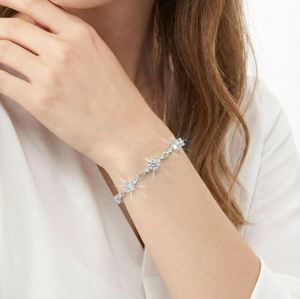 Pulsera Redonda de Moissanita, Plata de Ley S925, Bañada en Rodio, Elegante Pulsera Tennis, Joyería Minimalista Brillante, Regalo para Ella - Product Image 4