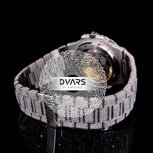 นาฬิกาข้อมืออัตโนมัติกันน้ำ กระจกแซฟไฟร์ เพชรโมอิสซาไนต์สี D ระดับ VVS1 ตัวเรือนสแตนเลสสตีล ดีไซน์หรูหราพรีเมียม - Product Image 2