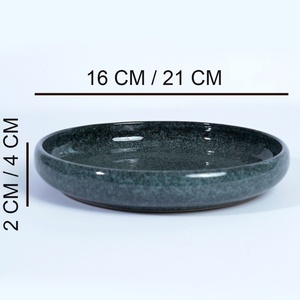 Plato de Cerámica Azul Medio, Diseño Japandi, No Tóxico, Apto para Lavavajillas, para Sushi, Aperitivos, Postres, Restaurantes, Cafés, HORECA - Product Image 4