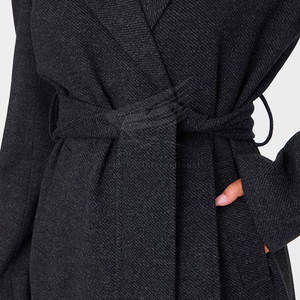 Abrigo Largo de Invierno para Mujer, Mezcla de Lana y Lona, Estilo Urbano Cálido - Product Image 6