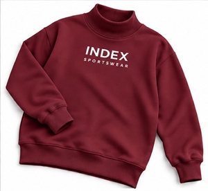 Sudadera de Cuello Alto para Mujer, Marca Index Sportswear, Manga Larga, Color Sólido, Estilo Casual, para Otoño, Talla Grande, Largo Regular - Product Image 4