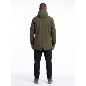 Veste parka longue softshell pour homme, à capuche, respirante, réversible, pour usage urbain et extérieur, hiver, étiquette personnalisée OEM, polyester, élasthanne, fourrure - Product Image 2