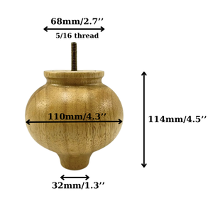 Ball Shape Wooden <b>Sofa</b> Legs Replacement Furniture <b>Feet</b> Natural Wood Cabinet Table Chair Legs Bulk Supply - Product Image 2