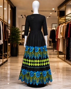 Latest Fashion Hawaiian Islander Guam Micronesia Design Polyester Floral Embroidered Printed Skirt for Women OEM Cheap Price - Product Image 2