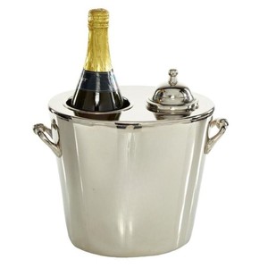 Refroidisseur à vin en métal artisanal de luxe avec poignées annulaires, seau à champagne rustique pour l'hôtellerie, les bars, les restaurants, bac à boissons - Product Image 3