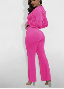 Ensemble de survêtement évasé personnalisé pour femme, taille haute, tenue de sport deux pièces, fabricant de vêtements de fitness - Product Image 2