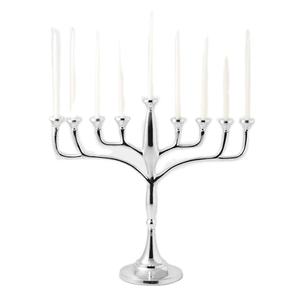 Ménorah tendance et populaire en argent à 9 bras pour la maison, les villas, éclairage de table, utilisation décorative, porte-bougie Hanouka - Product Image 1