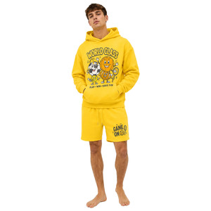 Men's Hoodie and Shorts Matching Set Custom Fashion Streetwear Cotton Sweat Suit OEM Manufacturer - Product Image 1