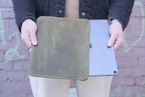 กระเป๋าใส่แล็ปท็อปหนังแท้สไตล์วินเทจน้ำหนักเบากระเป๋าธุรกิจอเนกประสงค์จุของได้มากสำหรับการเดินทางไปวิทยาลัยใช้ในชีวิตประจำวัน - Product Image 1